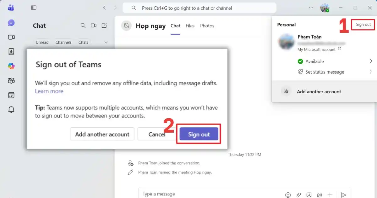 Microsoft Teams không hiện cuộc họp Microsoft Teams không hiện cuộc họp