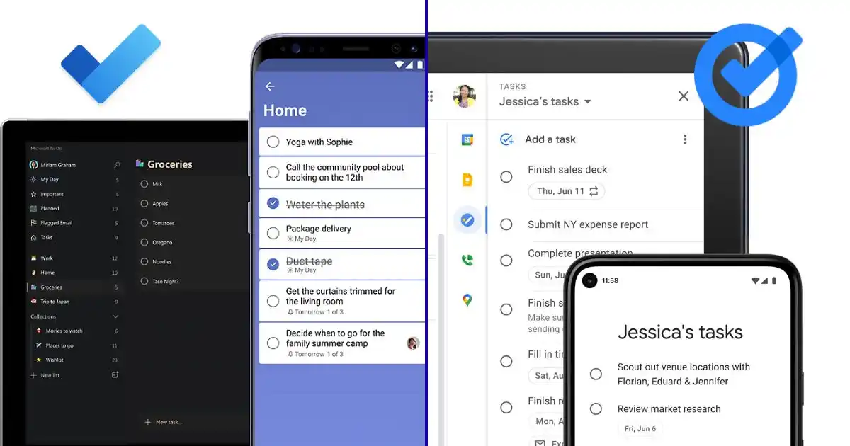 Bảng so sánh tính năng của Microsoft To Do vs Google Tasks