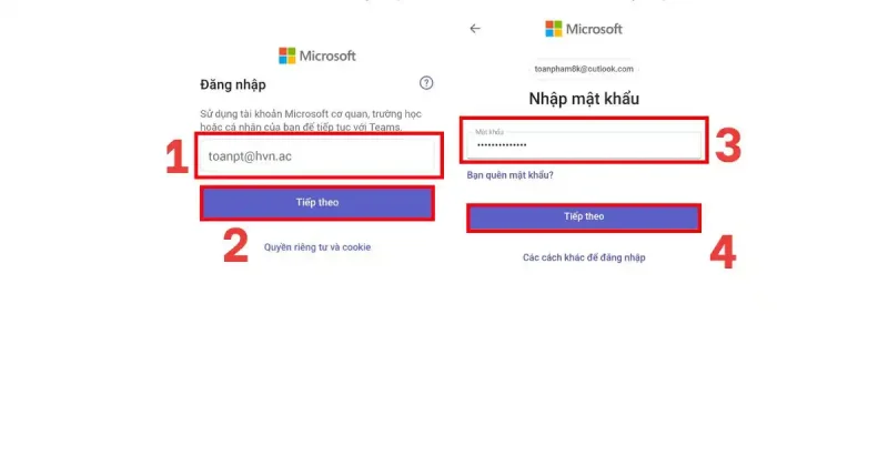 Hướng dẫn đăng nhập Microsoft Teams trên điện thoại