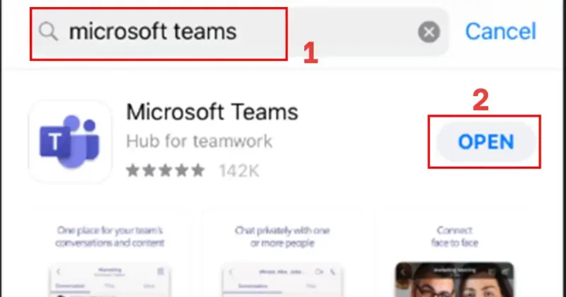 Cách tải Microsoft Teams trên thiết bị điện thoại iOS