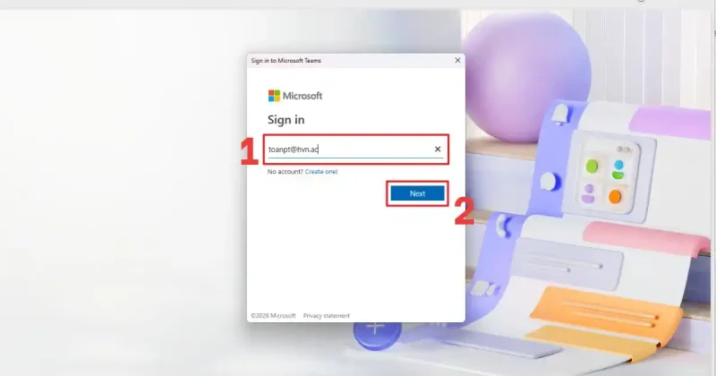 Hướng dẫn đăng nhập Microsoft Teams trên máy tính