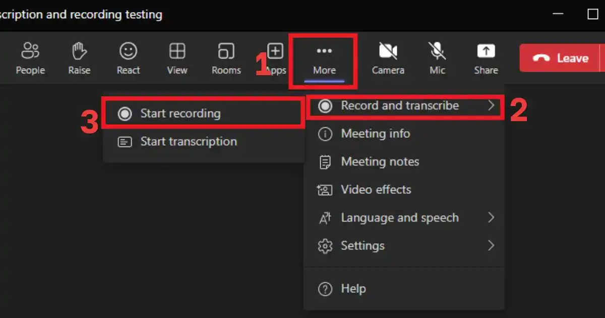 Hướng dẫn cách ghi lại cuộc họp trên Microsoft Teams