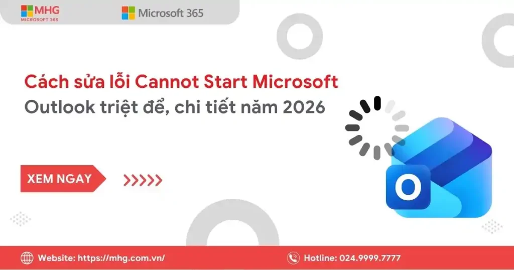 Lỗi Cannot Start Microsoft Outlook