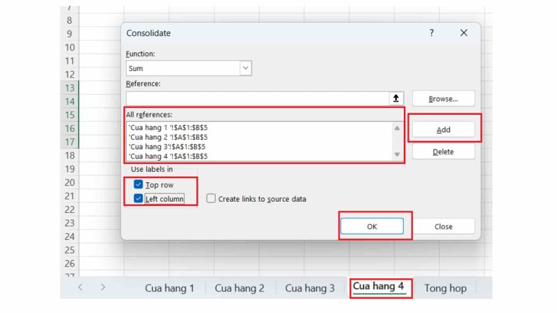 Chon phep tinh can su dung Thêm dữ liệu từ một sheet mới