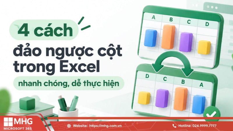 Cách đảo ngược cột trong Excel nhanh chóng, dễ thực hiện