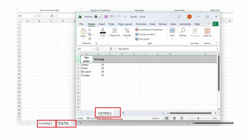 Tao file de hien thi ket qua Thêm dữ liệu từ một file Excel khác