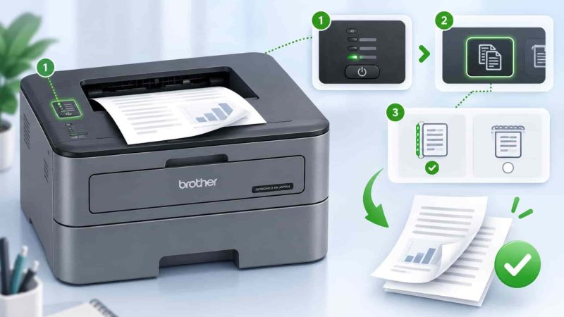Cách in 2 mặt không bị ngược trên máy Brother