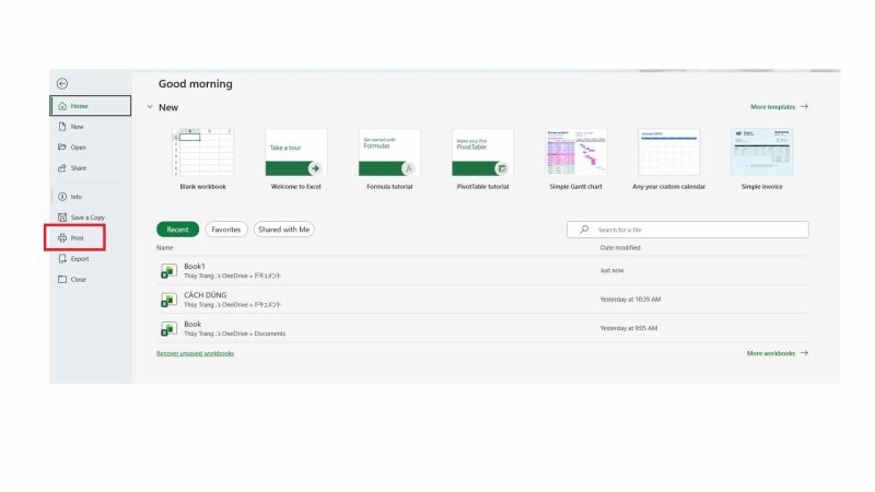 Cách in 2 mặt trong Excel với máy in hỗ trợ in 2 mặt