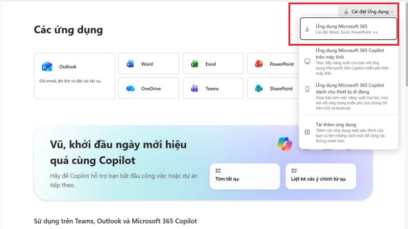 Cách tải và cài đặt Microsoft Office 365 trên máy tính 