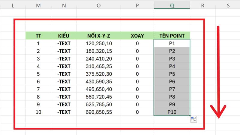 huong dan 2 cach nhap toa do trong excel vao autocad (10) (1)