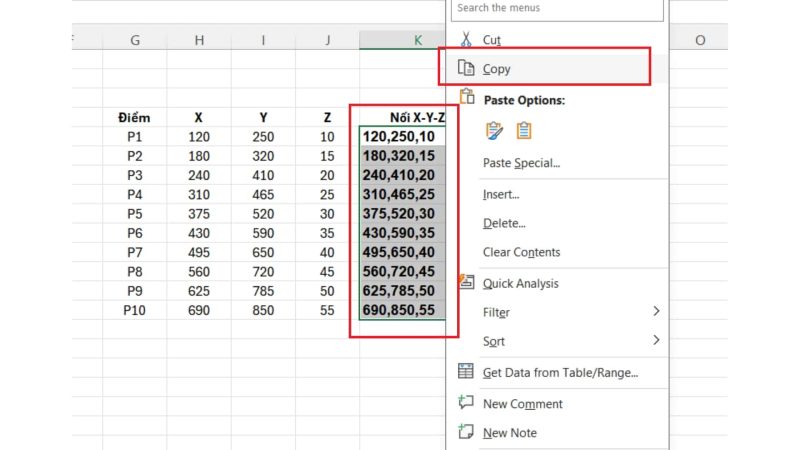 huong dan 2 cach nhap toa do trong excel vao autocad (5) (1)