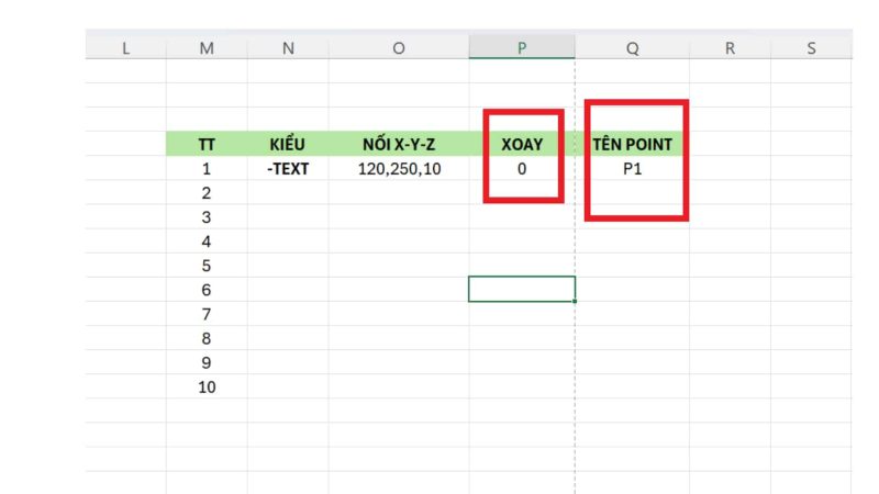 Cách nhập tọa độ kèm tên điểm từ Excel vào AutoCAD