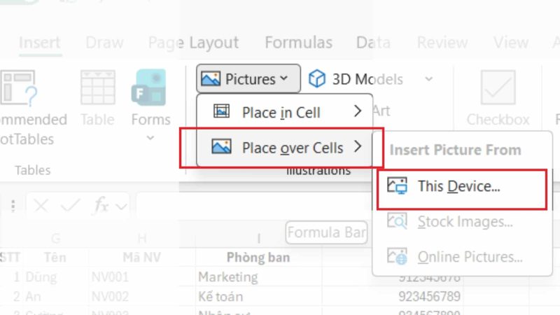 Hướng dẫn cách chèn con dấu vào Excel chi tiết