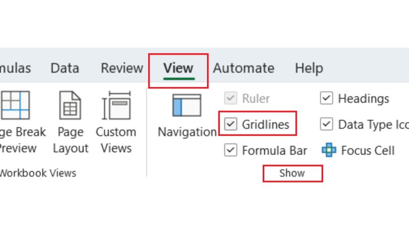 huong-dan-cach-tao-duong-luoi-trong-excel Hiện lại đường kẻ bằng tab View