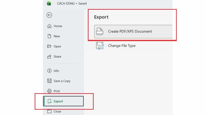 In 2 mặt trong Excel dưới dạng file PDF 