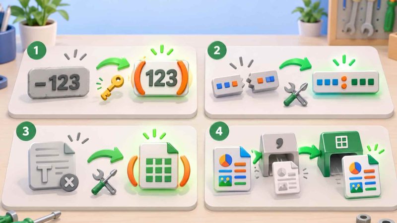 Lỗi thường gặp khi chỉnh số âm trong ngoặc của Excel
